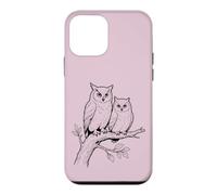 Custodia per iPhone 12 mini Gufo Bird Watching Vintage Schizzo Grande Gufo Cornuto