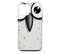 Custodia per iPhone 12 mini Gufo buffo in bianco e nero con grandi occhi