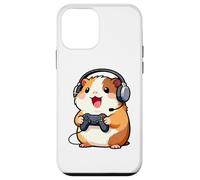 Custodia per iPhone 12 mini Guinea Pig Playing Video Game Rodents Gamers