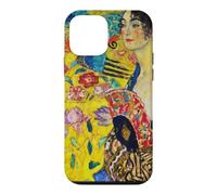 Custodia per iPhone 12 mini Gustav Klimt - Signora con un fan #2 - Per artista