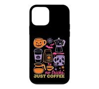 Custodia per iPhone 12 mini Halloween Coffee No Tricks Just Coffee Spooky Humor