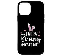 Custodia per iPhone 12 mini Happy Easter Every Bunny Sign Every Bunny Loves Me Chicks