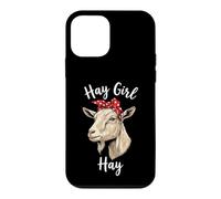 Custodia per iPhone 12 mini Hay Girl Hay Funny Goat Lover per ragazze