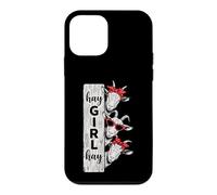 Custodia per iPhone 12 mini Hay Girl Hay Funny Goat Lover per ragazze