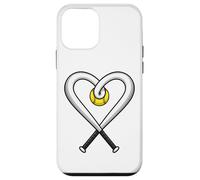 Custodia per iPhone 12 mini Heart Softball Bats Love Player Coach Fan
