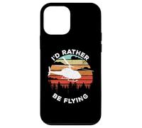 Custodia per iPhone 12 mini Helicopter Funny Pilot Gift I'd Rather Be Flying Retro