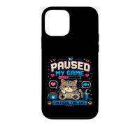 Custodia per iPhone 12 mini Ho messo in pausa il mio gioco per dare da mangiare a The Cat Gamer Cat Retro