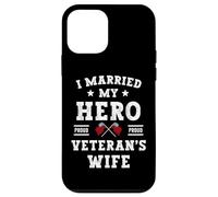 Custodia per iPhone 12 mini Ho sposato il mio eroe orgoglioso veterano moglie Memorial Day Vintage
