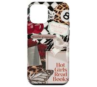 Custodia per iPhone 12 mini Hot Girls Read Books Leopard Ball 8 Y2K Reader rosa