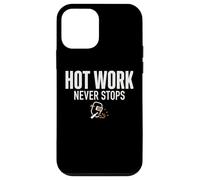 Custodia per iPhone 12 mini Hot Work Never Stops Welder Welding Blue Collar Job Work