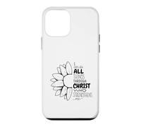 Custodia per iPhone 12 mini I Can Do All Things Through Christ Sunflower