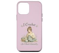 Custodia per iPhone 12 mini I Crochet So I Don't Unravel Calming Hobby Knitting Craft