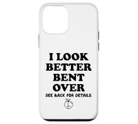 Custodia per iPhone 12 mini I Look Better Bent Over Book See Back for Details Peach Butt