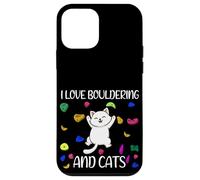 Custodia per iPhone 12 mini I Love Boulder And Cats Indoor Wall Climbing Rock Climber