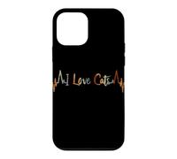 Custodia per iPhone 12 mini I Love Cats Battito cardiaco Vintage ECG Cardiogramma Retro