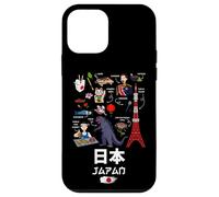 Custodia per iPhone 12 mini I Love Japan, Wonderful Japan Childish Culture Doodles