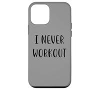 Custodia per iPhone 12 mini I never workout Divertente Idea Bianca Lie Party