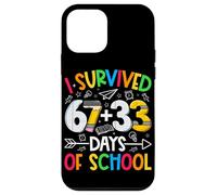 Custodia per iPhone 12 mini I Survived 67 + 33 Days School Kids Funny Math 100th Day