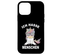 Custodia per iPhone 12 mini Ich hasse Menschen - Unicorno