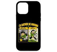 Custodia per iPhone 12 mini Id Rather Be Horsing Divertente Hobby Fuga a cavallo