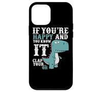 Custodia per iPhone 12 mini If You're Happy and You Know It Clap Your Oh - Funny Trex