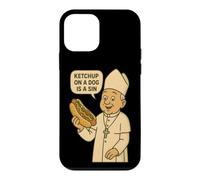 Custodia per iPhone 12 mini Il ketchup su un cane è un peccato Chicago Hot Dog Da Pope Design
