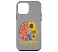 Custodia per iPhone 12 mini Il mese della consapevolezza del tumore cerebrale diventa grigio a maggio Girasoli
