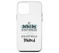 Custodia per iPhone 12 mini Il mio cane Barbet non è viziato, sono ben addestrato umorismo per animali domestici