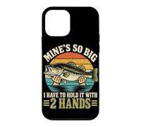 Custodia per iPhone 12 mini Il mio è così grande che devo tenerlo con 2 mani divertente pesca
