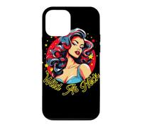 Custodia per iPhone 12 mini Illustrazione delle stelle della donna pinup retrò selvaggio come diavolo