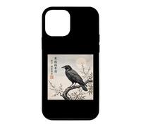 Custodia per iPhone 12 mini Inchiostro giapponese Black Raven Gothic Bird Black Crow
