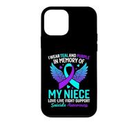 Custodia per iPhone 12 mini Indosso verde acqua e viola per la prevenzione del suicidio di mia nipote