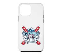 Custodia per iPhone 12 mini Io d Rather Be Skiing Divertente Citazione Sci Sport Invernali