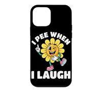 Custodia per iPhone 12 mini Io pipì quando rido fiore giallo pipì scherzo umorismo