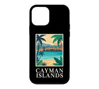 Custodia per iPhone 12 mini Isole Cayman Caraibi Spiaggia Costiera Retro Art