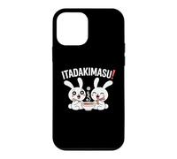 Custodia per iPhone 12 mini Itadakimasu! Divertente Chibi Anime Bunny Kawaii Manga Commedia