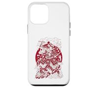 Custodia per iPhone 12 mini Japanese Art Cat Ninja Ukiyo-e Anime Style Samurai Cat