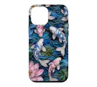 Custodia per iPhone 12 mini Japanese Transgender Koi Fish Stained Art Trans Lotus Pond