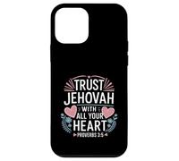Custodia per iPhone 12 mini Jehovah's Witness Trust Jehovah Heart Proverbs 3:5 JW ORG JW