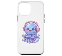 Custodia per iPhone 12 mini Jellyfish Playing Video Game marine sea jellies Gamers