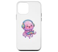 Custodia per iPhone 12 mini Jellyfish Playing Video Game marine sea jellies Gamers