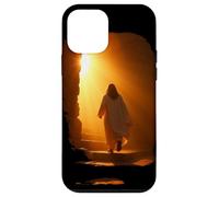 Custodia per iPhone 12 mini Jesus Christ Glorious Resurrection Christian Faith (Black)