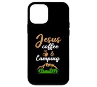 Custodia per iPhone 12 mini Jesus Coffee And Camping Cafeine Barista Camp Lover