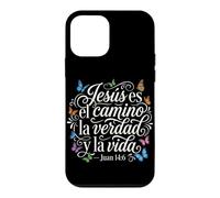 Custodia per iPhone 12 mini Jesus Es El Camino La Verdad Y La Vida Christian Butterfly