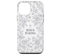 Custodia per iPhone 12 mini Jesus Is King Cristiano Fede Croce Floreale Preghiera Donne