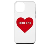 Custodia per iPhone 12 mini John 3:16 GOD So Loved The World Bible Verse Reference Heart