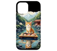 Custodia per iPhone 12 mini Kawaii Gatti Sushi Otaku Gatti Divertenti Anime Gatti Cat