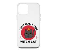 Custodia per iPhone 12 mini Kawaii Strega Gatto I Just Really Love Cute Witch Cat Lover