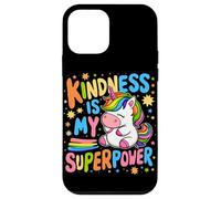 Custodia per iPhone 12 mini Kindness is My Superpower Be Kind Unicorn Anti Bullismo Bambini