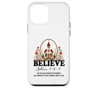 Custodia per iPhone 12 mini La fede cristiana crede in Cristo Bella chiesa floreale